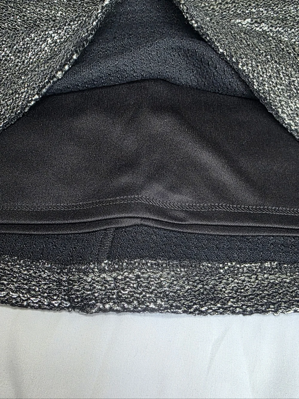 Bailey 44 Metallic Black Tweed Lined Mini Skirt Size Small NWT - Picture 2 of 9